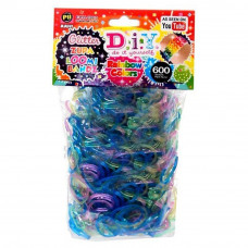Diy Glitter Zupa Loom Bands Rainbow Colors 600ct