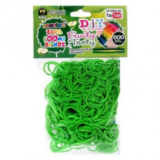 D.I.Y. Do it Yourself Bracelet Zupa Loomi Bandz 600 Fruity Tooty Green Apple Scented Rubber Bands with 'S' Clips