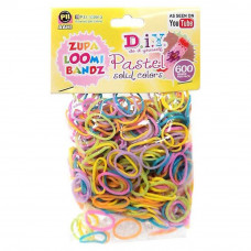 D.I.Y. Do it Yourself Bracelet Zupa Loomi Bandz 600 PASTEL MULTI-COLOR Rubber Bands with 'S' Clips