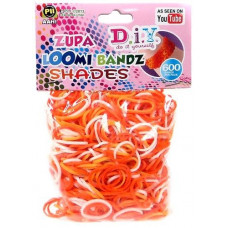 D.I.Y. Do it Yourself Bracelet Zupa Loomi 600 Shades ORANGE Rubber Bands with 'S' Clips