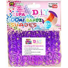 D.I.Y. Do it Yourself Bracelet Zupa Loomi 600 Shades PURPLE Rubber Bands with 'S' Clips