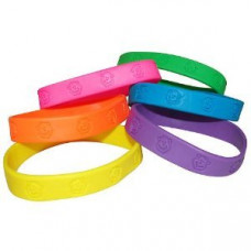 24 -Rubber Neon Monkey Bracelets - Party Favors