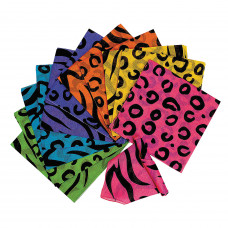 Neon Animal Print Bandanas (1 dz)