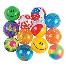 Mini Beach Inflatable Balls - 25 Count - 5" beach balls [Toy]