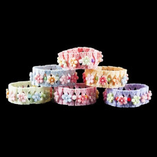 Stretch Flower Bracelets - 12 per unit