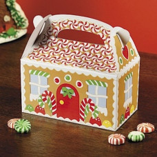 Cardboard Gingerbread House Treat Boxes